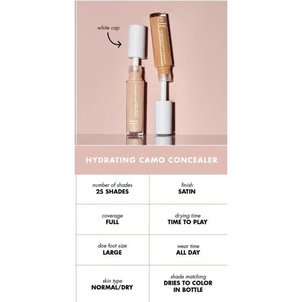 e.l.f. Hydrating Camo Concealer -‎ NIB - Rich Chocolate, TWO (2) Pack